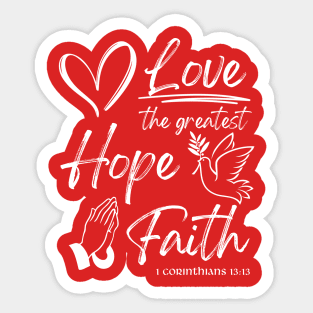 Faith Hope Love Graphic Cute Sticker